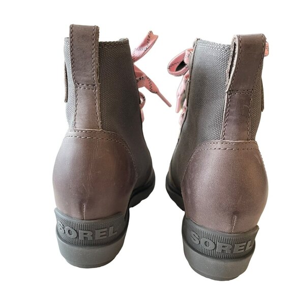 Sorel Evie II Waterproof Hidden Wedge Gray Suede Boots Sz 8 NEW - Picture 4 of 8